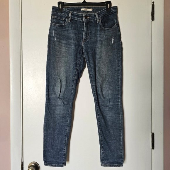 Levi's 711 classic skinny distressed soft stretchy flattering mid-rise jeans 29 - Picture 1 of 6